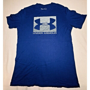 Under Armour T Shirt Womens Size S Graphic Logo Loose Fit Heatgear READ